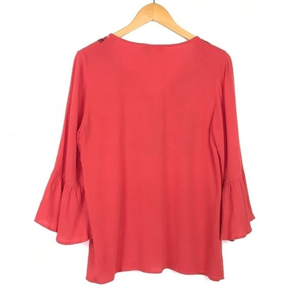 Flying Tomato Red Floral Small Embroidered Top - Picture 2 of 6